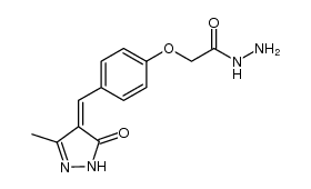 4-(3-Methyl-5-oxo-4-pyrazolidenemethyl)-phenoxyacetic acid hydrazide结构式