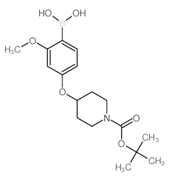 4-(1-BOC-piperidin-4-yloxy)-2-methoxyphenylboronic acid structure