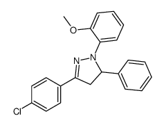 5-(4-chlorophenyl)-2-(2-methoxyphenyl)-3-phenyl-3,4-dihydropyrazole结构式