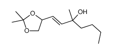 1-(2,2-dimethyl-1,3-dioxolan-4-yl)-3-methylhept-1-en-3-ol Structure