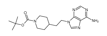 tert-butyl 4-[2-(6-amino-9H-purin-9-yl)ethyl]piperidine-1-carboxylate结构式