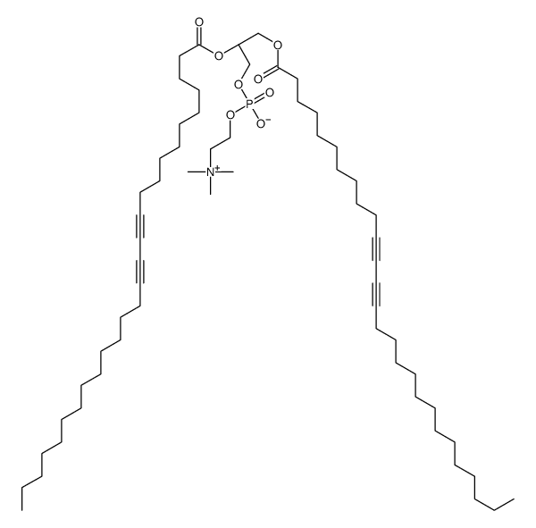 1,2-Di-(heptacosadiynoyl)-sn-glycero-3-phosphocholine结构式