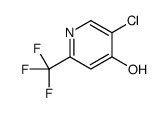 5-chloro-2-(trifluoromethyl)-1H-pyridin-4-one结构式