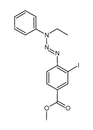 methyl 3-iodo-4-(3-ethyl-3-phenyltriaz-1-ene-1-yl)benzoate结构式