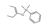 (E)-dimethylphenyl[(pent-2-en-3-yl)oxy]silane结构式