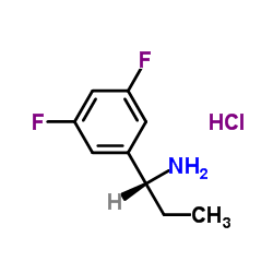 (1R)-1-(3,5-Difluorophenyl)-1-propanamine hydrochloride (1:1) Structure