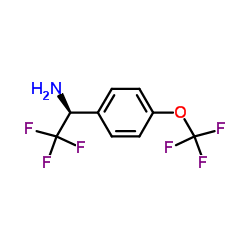 (1S)-2,2,2-Trifluoro-1-[4-(trifluoromethoxy)phenyl]ethanamine结构式