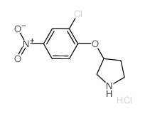 3-(2-Chloro-4-nitrophenoxy)pyrrolidine hydrochloride结构式