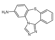 Dibenzo(b,f)-1,2,4-triazolo(4,3-d)(1,4)thiazepin-6-amine结构式