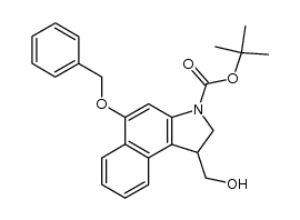 5-(benzyloxy)-3-(tert-butyloxycarbonyl)-1-(hydroxymethyl)-1,2-dihydro-3H-benz[e]indole Structure