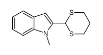 2-(1,3-dithian-2-yl)-1-methylindole结构式