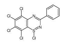 1,5,6,7,8-pentachloro-3-phenyl-1,2,4-benzothiadiazine结构式