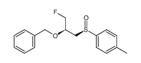 (2S,RS)-2-benzyloxy-3-fluoro-1-(p-tolylsulphinyl)propane结构式