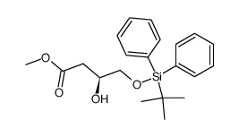 (S)-methyl 4-(tert-butyldiphenylsilyloxy)-3-hydroxybutanoate结构式