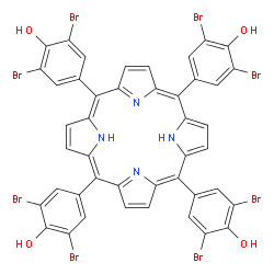 MESO-四(3,5-二溴-4-羟基苯基)卟啉结构式