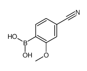 (4-Cyano-2-methoxyphenyl)boronic acid structure