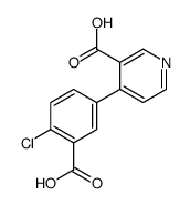 4-(3-carboxy-4-chlorophenyl)pyridine-3-carboxylic acid Structure