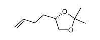 (S)-4-(but-3-enyl)-2,2-dimethyl-1,3-dioxolane结构式