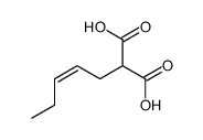 2-[(Z)-pent-2-enyl]malonic acid结构式