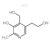3-Pyridineethanol,5-hydroxy-4-(hydroxymethyl)-6-methyl-, hydrochloride (1:1)结构式