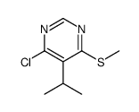 4-CHLORO-5-ISOPROPYL-6-(METHYLTHIO)PYRIMIDINE structure