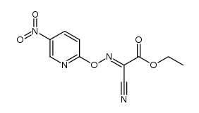 ethyl cyano(5-nitro-2-pyridyloxyimino)acetate结构式