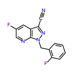 5-氟-1-(2-氟苄基)-1H-吡唑并[3,4-b]吡啶-3-甲腈结构式