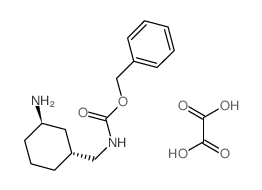 trans-3-(Benzyloxycarbonylaminomethyl)cyclohexylamine oxalate结构式