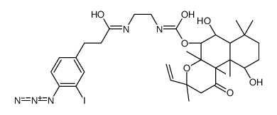N-(3-(4-azido-3-iodophenyl)-propionamide)-7-aminoethylcarbamyl-7-desacetylforskolin Structure