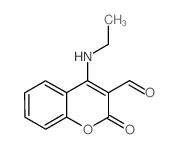 2H-1-Benzopyran-3-carboxaldehyde, 4-(ethylamino)-2-oxo- (en) Structure