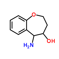 5-Amino-2,3,4,5-tetrahydro-1-benzoxepin-4-ol结构式