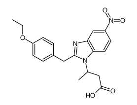 3-[2-[(4-ethoxyphenyl)methyl]-5-nitrobenzimidazol-1-yl]butanoic acid Structure