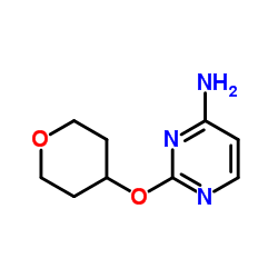 2-(Tetrahydro-2H-pyran-4-yloxy)-4-pyrimidinamine Structure