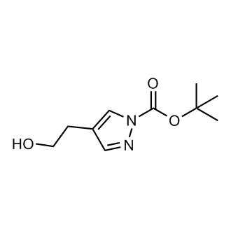 4-(2-羟乙基)-1H-吡唑-1-羧酸叔丁酯结构式
