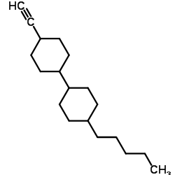 4-Ethynyl-4'-pentyl-1,1'-bi(cyclohexyl)结构式