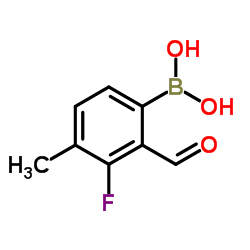 (3-Fluoro-2-formyl-4-methylphenyl)boronic acid结构式