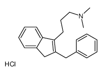 3-(2-benzyl-3H-inden-1-yl)-N,N-dimethylpropan-1-amine,hydrochloride Structure