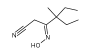4-ethyl-4-methyl-3-oxohexanenitrile oxime结构式