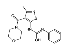 1-[3-methyl-4-(morpholine-4-carbonyl)-1,2-thiazol-5-yl]-3-phenylurea Structure