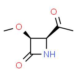 2-Azetidinone, 4-acetyl-3-methoxy-, (3S-cis)- (9CI) Structure