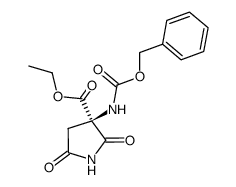 (R)-2-benzyloxycarbonylamino-2-ethoxycarbonylsuccinimide Structure