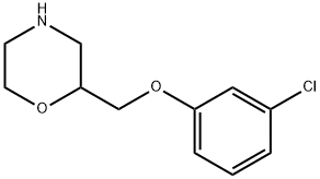 2-((3-chlorophenoxy)methyl)morpholine结构式