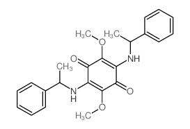 2,5-Cyclohexadiene-1,4-dione,2,5-dimethoxy-3,6-bis[(1-phenylethyl)amino]- Structure
