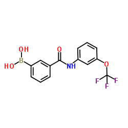 (3-((3-(trifluoromethoxy)phenyl)carbamoyl)phenyl)boronic acid Structure
