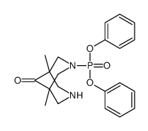 3-diphenoxyphosphoryl-1,5-dimethyl-3,7-diazabicyclo[3.3.1]nonan-9-one结构式