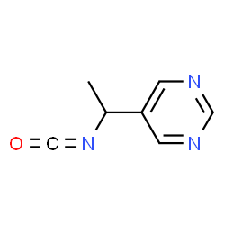 Pyrimidine, 5-(1-isocyanatoethyl)- (9CI) Structure
