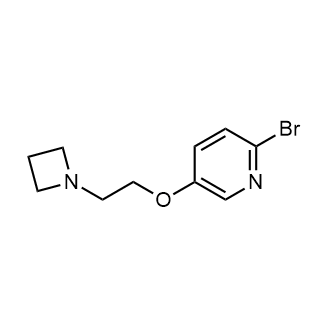 5-(2-(氮杂环丁烷-1-基)乙氧基)-2-溴吡啶结构式