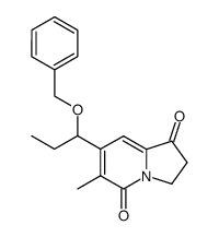 2,3-dihydro-6-methyl-7-[1-(phenylmethoxy)-propyl]-1,5-indolizinedione Structure