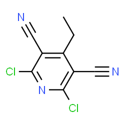 2,6-Dichloro-4-ethyl-3,5-pyridinedicarbonitrile Structure