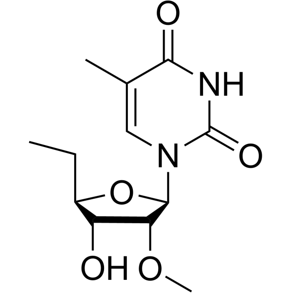 5’-Deoxy-5’-iodo-2’-O-methyl-5-methyluridine Structure